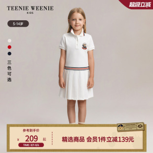 女童学院风甜美翻领百褶连衣裙 TeenieWeenie Kids小熊童装 夏季 款