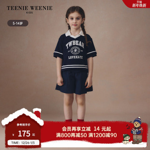 女童海军风简约休闲POLO衫 TeenieWeenie 款 24夏季 Kids小熊童装