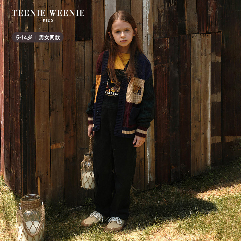 TeenieWeenie Kids小熊童装舒适秋冬季男女童亲子V