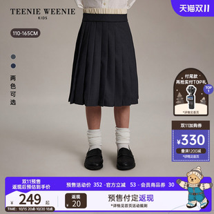 TeenieWeenie Kids小熊童装26年秋季新款女童学院风中长百褶半裙