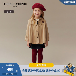 秋季 25新款 女宝宝学院娃娃领风衣外套 Kids小熊童装 TeenieWeenie