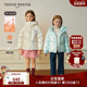 25年新款 TeenieWeenie Kids小熊童装 冬女童闪亮连帽面包羽绒服