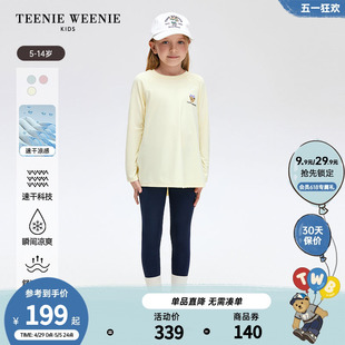 TeenieWeenie 女童速干凉感圆领印花T恤 24春新款 Kids小熊童装