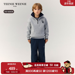 秋冬男童加绒半高领套头卫衣 25年新款 TeenieWeenie Kids小熊童装