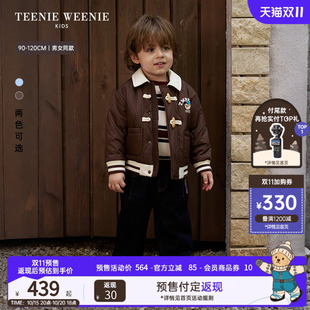 TeenieWeenie Kids小熊童装26年秋冬新款男女宝学院撞色翻领棉服