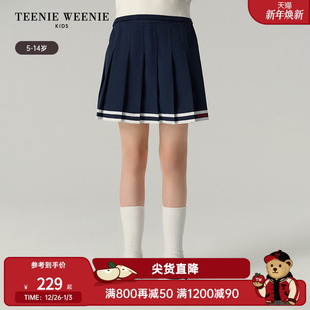 新款 25年款 女童学院风雪纺半身百褶裙 Kids小熊童装 TeenieWeenie