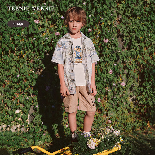 TeenieWeenieKids满印短袖衬衫