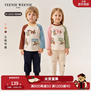 长裤 TeenieWeenie 印花T恤衫 25年新男女宝插肩鸳鸯袖 Kids小熊童装
