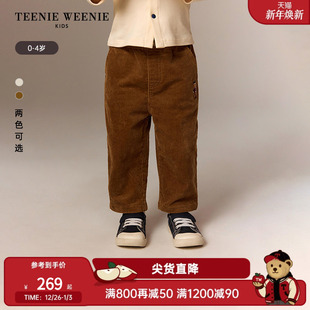 秋冬男宝休闲宽松灯芯绒长裤 25年新款 Kids小熊童装 TeenieWeenie