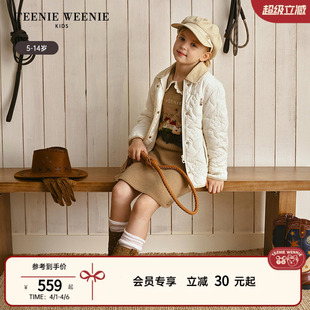 TeenieWeenie 时尚 舒适秋冬季 女童花朵绗缝棉服外套 Kids小熊童装