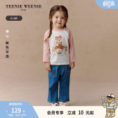 女宝宝休闲风插肩长袖 25年款 印花T恤 Kids小熊童装 TeenieWeenie