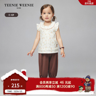 Kids小熊童装 衬衫 24夏季 女宝宝纯棉碎花小飞袖 款 TeenieWeenie