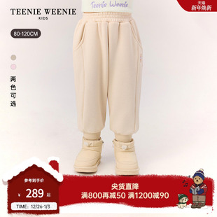 25年新秋冬女宝宝休闲百搭银狐绒卫裤 TeenieWeenie Kids小熊童装