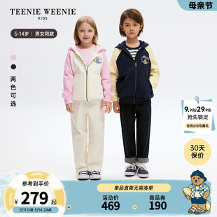 24春季 新款 Kids小熊童装 TeenieWeenie 男女童撞色连帽卫衣外套