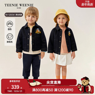 Kids小熊童装 TeenieWeenie 25年男女宝宝翻领软牛仔外套 固色