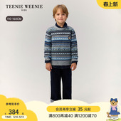 男童森系提花圆领套头毛衣 25年秋冬季 TeenieWeenie Kids小熊童装