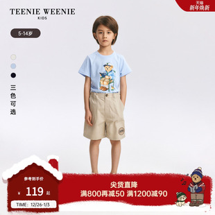 男童全棉圆领印花短袖 TeenieWeenie 款 24夏季 T恤 Kids小熊童装