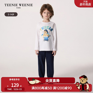 男童休闲圆领套头长袖 25春夏新款 T恤 Kids小熊童装 TeenieWeenie