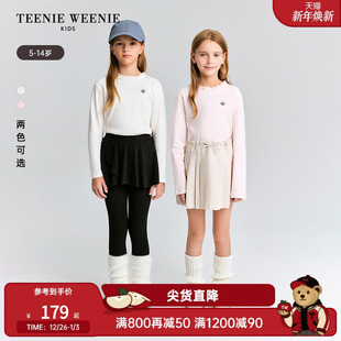 棉T恤 25年新秋冬女童甜美花边领打底衫 TeenieWeenie Kids小熊童装