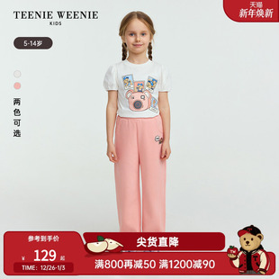 T恤打底衫 TeenieWeenie 印花短袖 25年女童甜美泡泡袖 Kids小熊童装