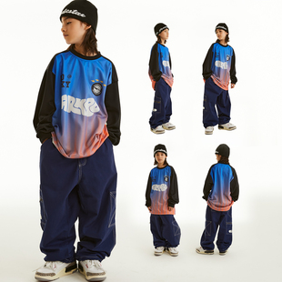 ROCKYROAD套装hiphop街舞少儿嘻哈酷帅长袖表演演出服套装