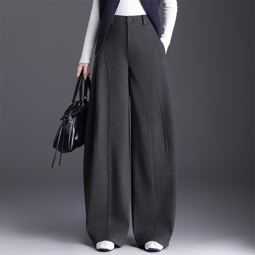 新款女士宽松bf弯刀裤长裤休闲女