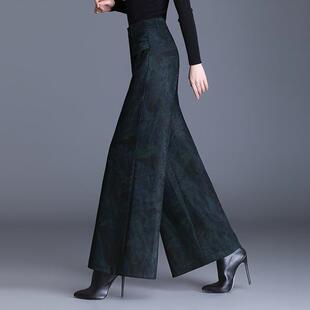 女裤 时尚 子2025春秋新款 直筒阔腿裤 今年流行爆款 垂感大脚长裤 裙裤