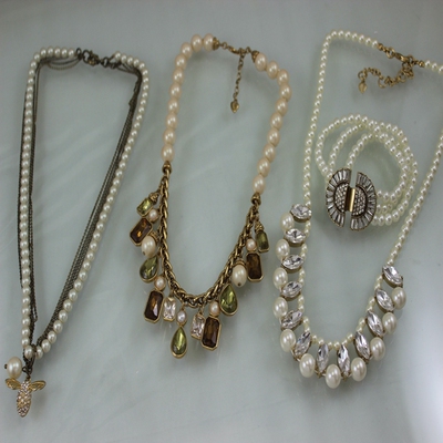 品牌打标高端古董奢华钻饰项链