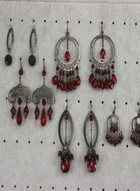 中古品牌货 宫廷经典老货轻奢红色耳环 仅此一批E2-5DH