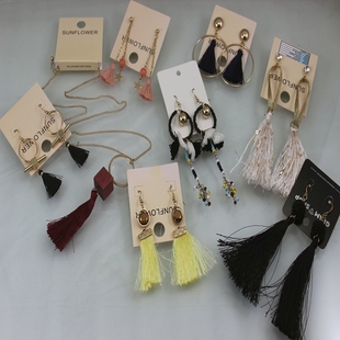 16DB 仅此一批E3 中古货 秋冬美拉德色系轻奢高级感设计流苏耳环