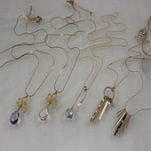 中古老货 7DC 仅此一批C4 宫廷华丽水晶珍珠长款 铜项链