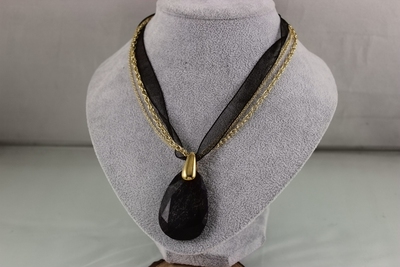 奢华青金石超大颗锁骨项链