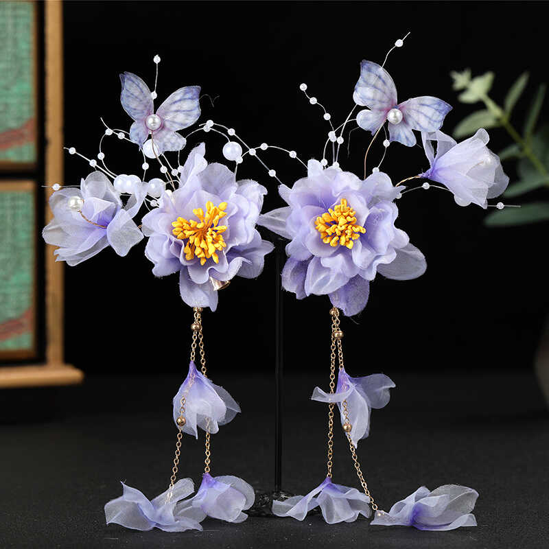 汉服绢纱汉服发夹头饰