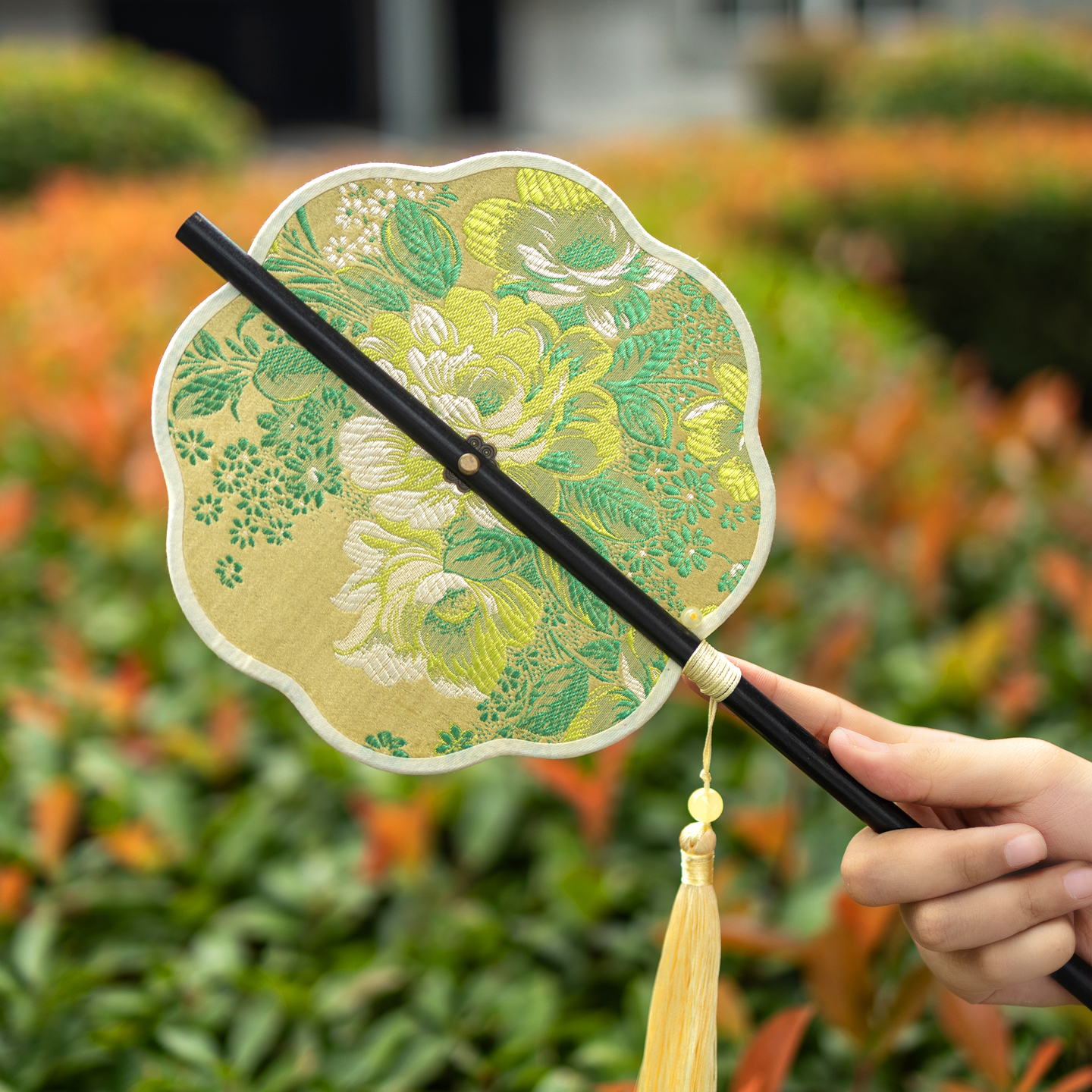 丝艺堂固定腰扇可折叠扇子