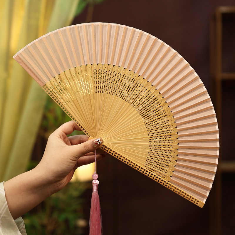 折扇古风女式中国风夏季易携带扇子舞蹈汉服旗袍走秀折扇子易开合