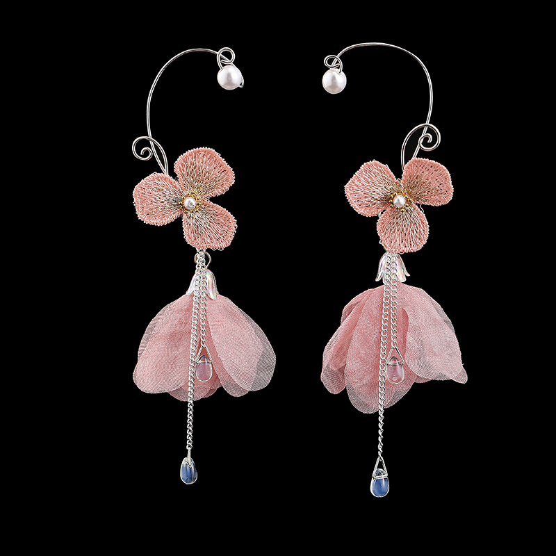 原创长款无耳洞耳饰气质儿童耳环