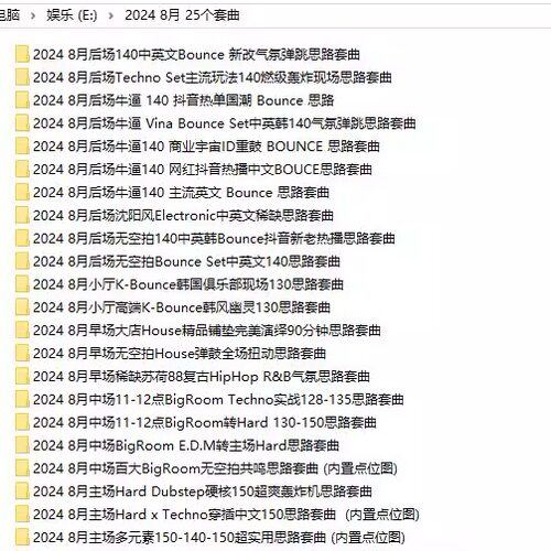 2024 8月百大DJ酒吧早场中场主场后场派对场专用舞曲DJ套曲24个
