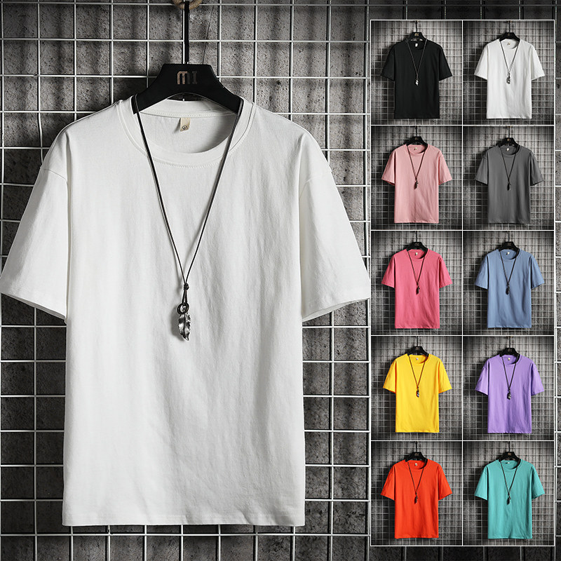 2024 夏季新款 日系网格挂大码纯色圆领短袖10色S-5X HT21000-P15