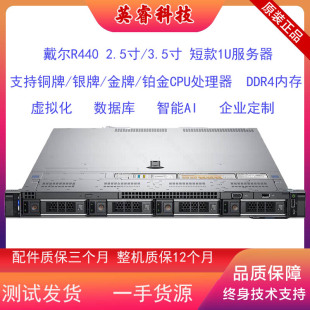 DELL 服务器企业托管网络文件存储OA数据库主机 R440双路1U机架式