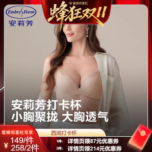 【蜂狂双11】安莉芳打卡杯小胸聚拢女士蕾丝无钢圈内衣