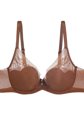 【玫瑰花瓣杯】安莉芳专柜新品薄款文胸女士大胸显小内衣EB01088
