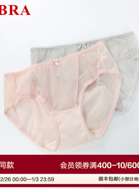 【第二件0元】安莉芳旗下E-BRA网纱性感低腰三角裤女内裤KP00048