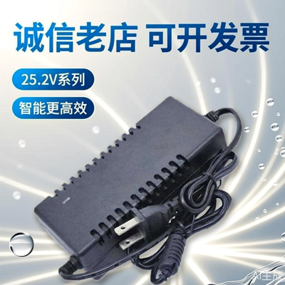 锂电池组25.2V2A3A4A5A智能充电器6串筋膜枪户外电源24V25V26V
