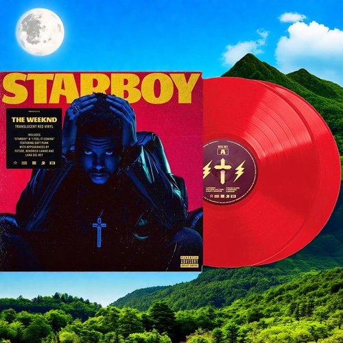 欧版 现货正版 威肯专辑 The Weeknd Starboy 2LP黑胶唱片 红胶