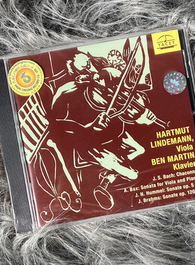 醇厚的瑰宝 HARTMUT LINDEMANN 林德曼 经典的中提琴奏鸣曲 CD