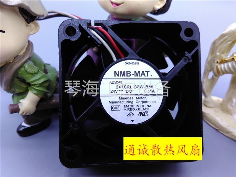 咨询NMB-MAT 24V 0.11A 2410RL-05W-B59 6025 6cm 3线变频器静音