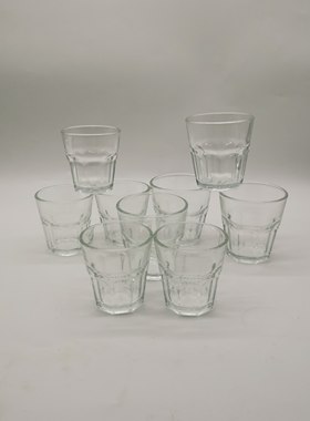 八角杯洛杯铁锤钢化杯53305啤酒杯ktv一口杯53304餐杯消毒具耐用