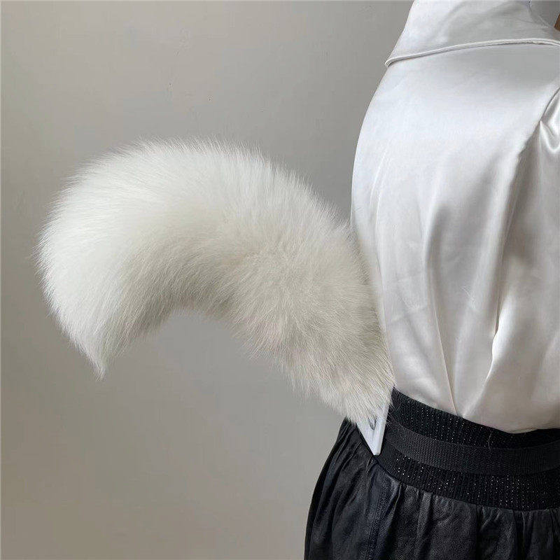 狐狸毛尾巴超蓬松腰带式可弯折派对小狗尾巴cosplay道具