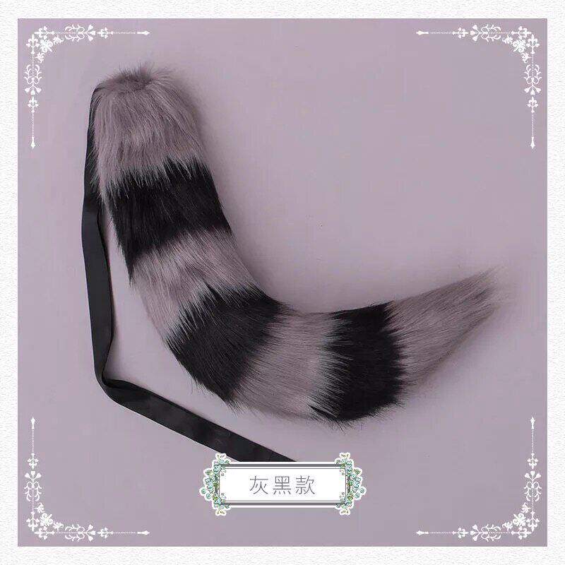 s巴型巴漫狐拼色尾兽尾co