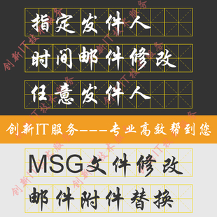 指定发件人 邮箱修改发送内容eml更改发件人地址msg修改邮件时间